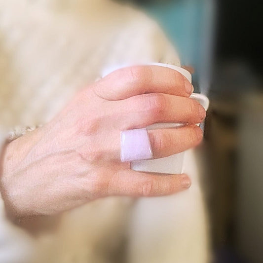 Bague en Kunzite Naturelle - Argent 925 - Byartmexbijoux - L'Empathe -