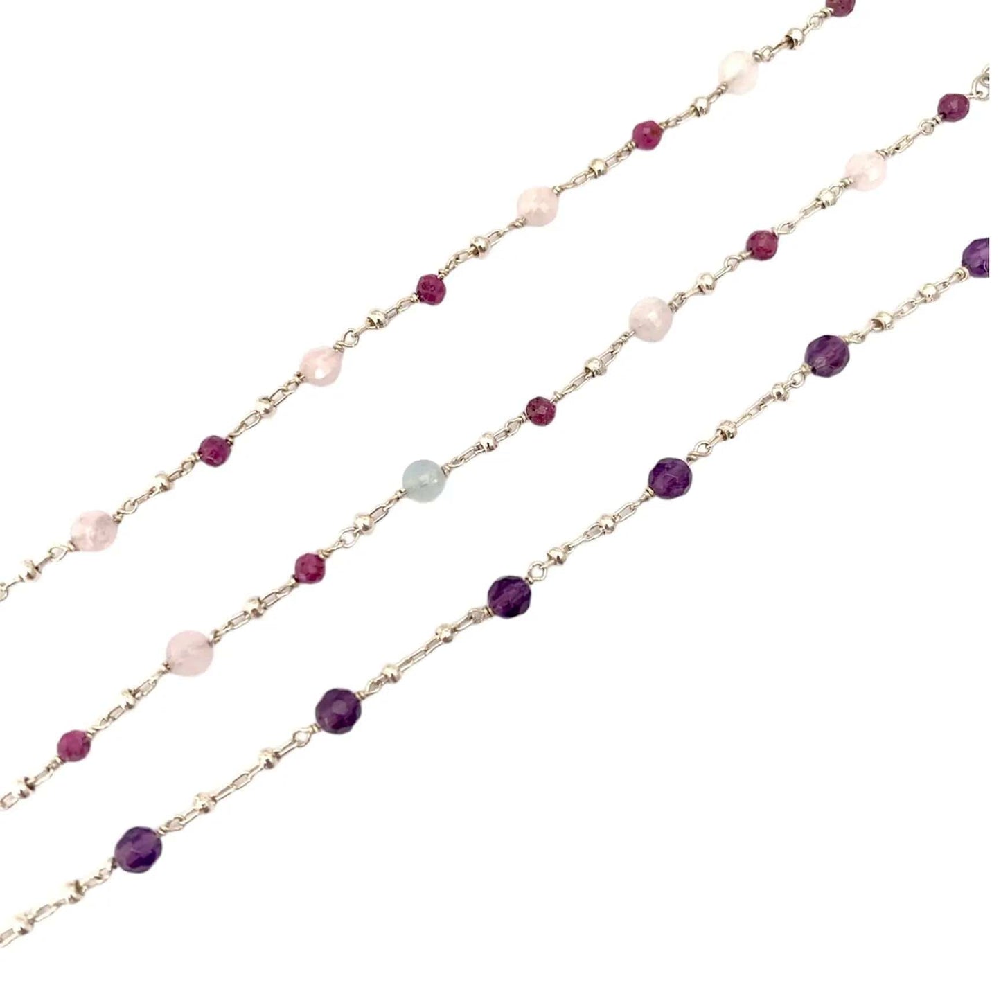 Bracelet en Morganite et Argent – Élégance Naturelle et Énergie Positive - Byartmexbijoux