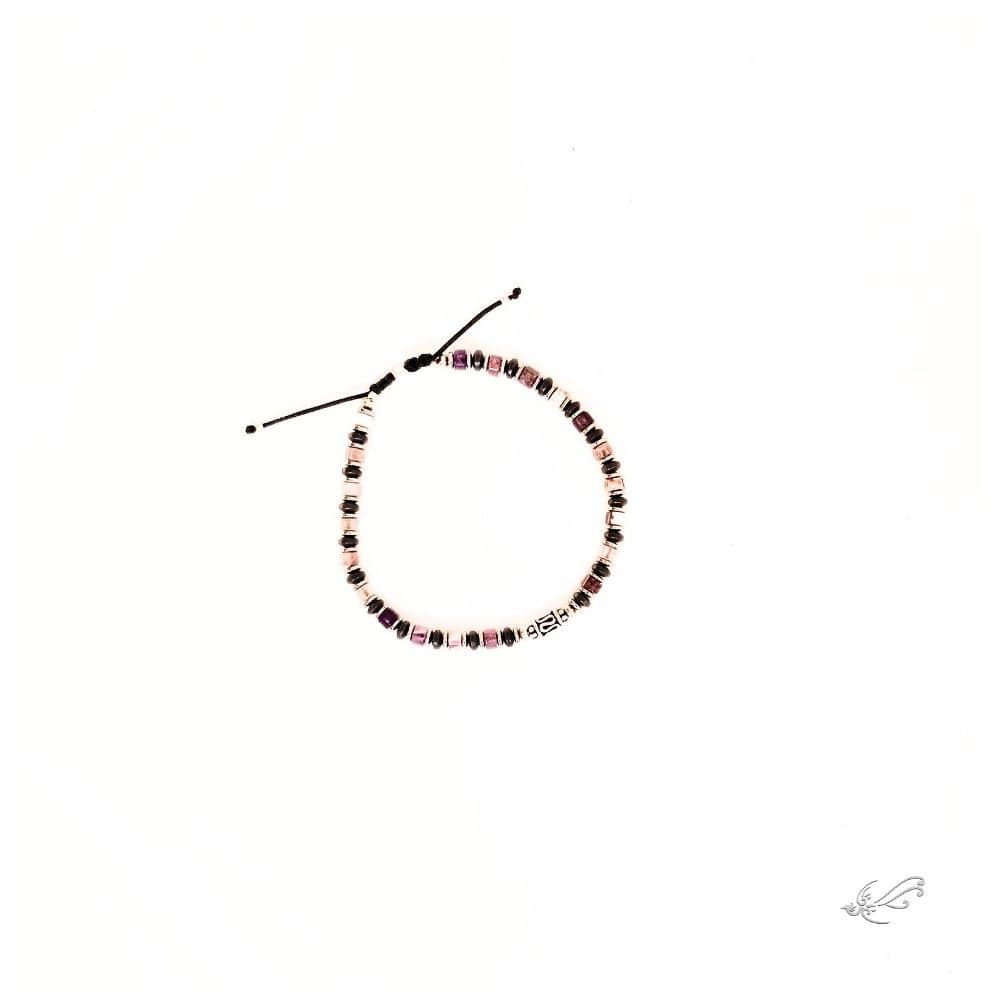 Bracelet Homme Améthyste & Turquoise Africaine – Hématite & Argent 925