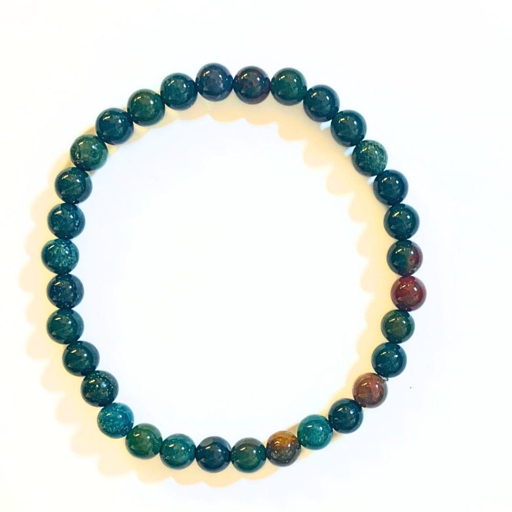 Bracelet Homme en Jaspe sanguin monté sur un élastique - Byartmexbijoux