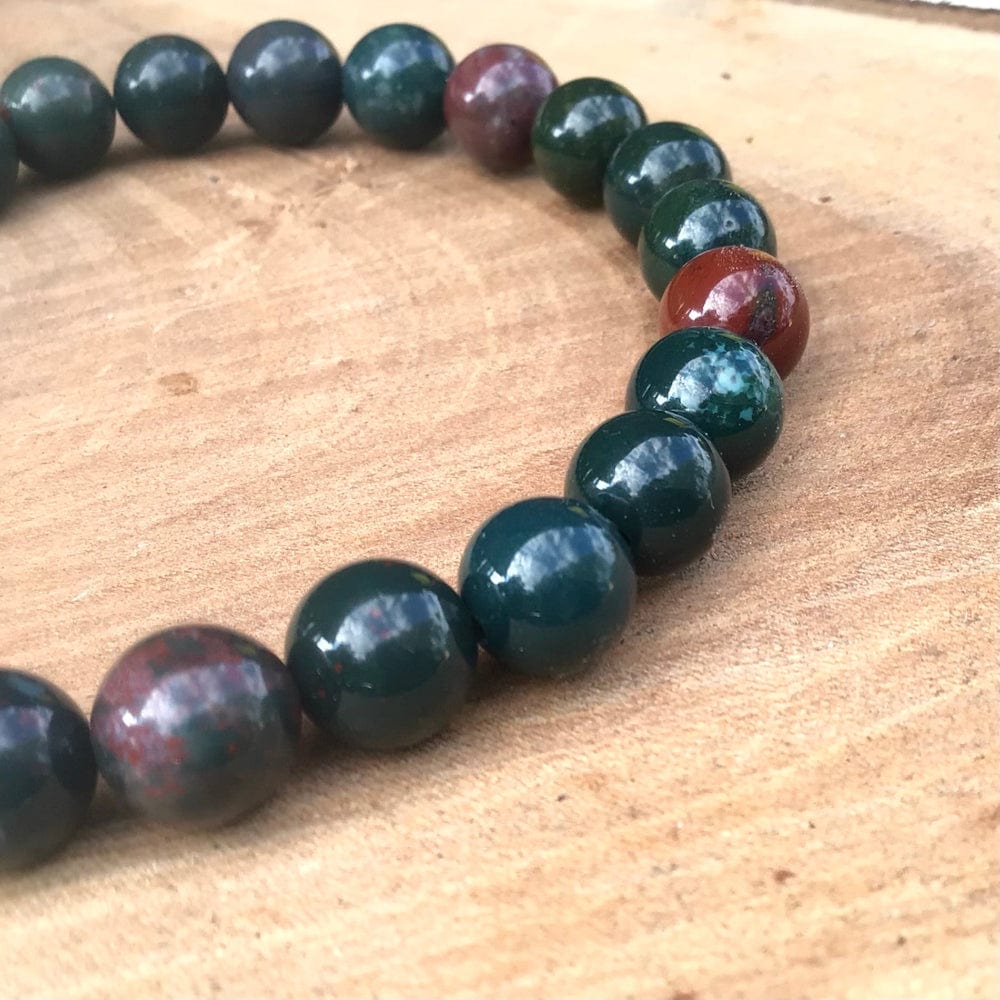 Bracelet Homme en Jaspe sanguin monté sur un élastique - Byartmexbijoux