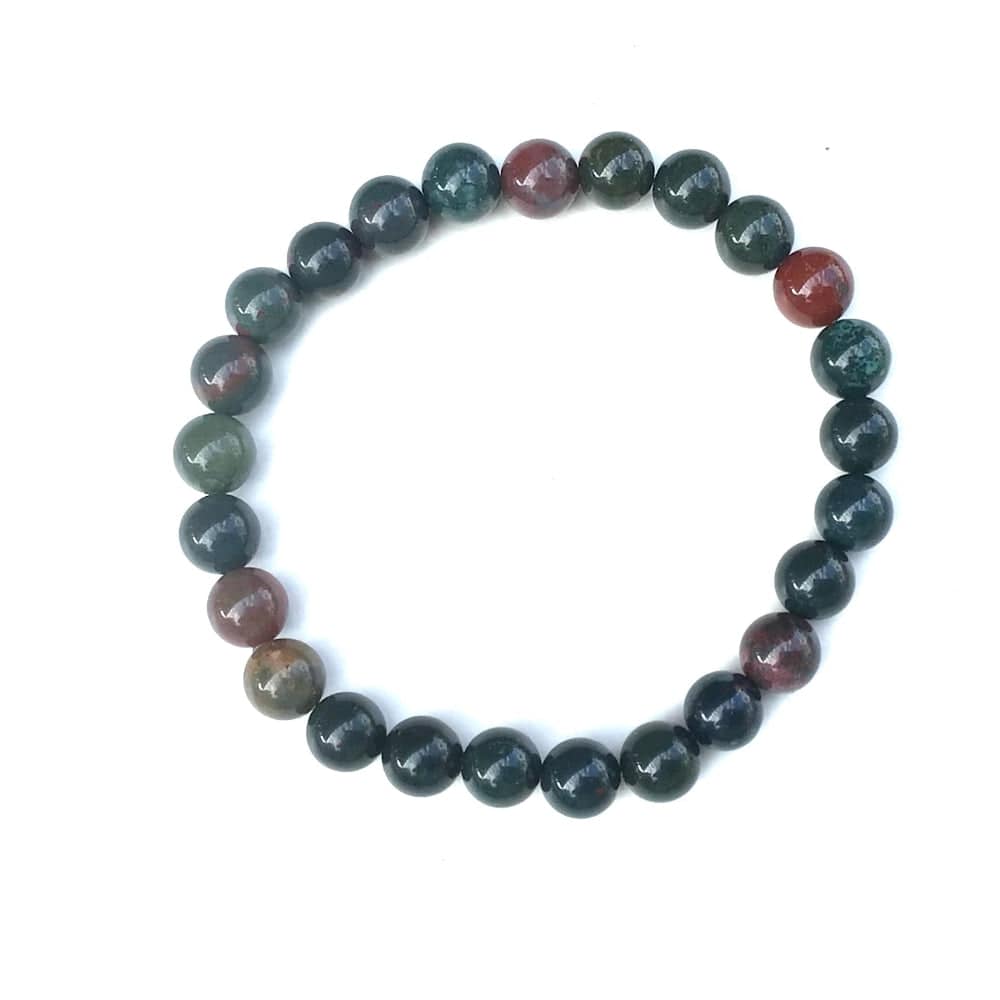 Bracelet Homme en Jaspe sanguin monté sur un élastique - Byartmexbijoux