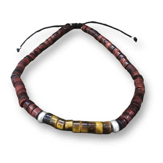 Bracelet homme en Œil de Tigre et Œil de Taureau – Force, protection et énergie - Byartmexbijoux