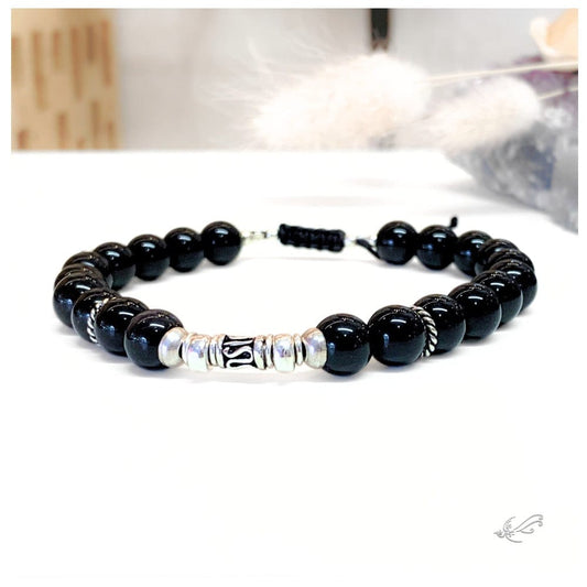 Bracelet Homme Onyx et Argent 925 - Force & Élégance
