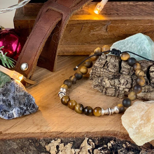 Bracelet Léo - Oeil de Tigre et Argent 925 - Protection et Force