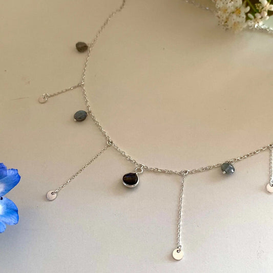 Collier "Intuition" Labradorite / argent 925 Byartmexbijoux