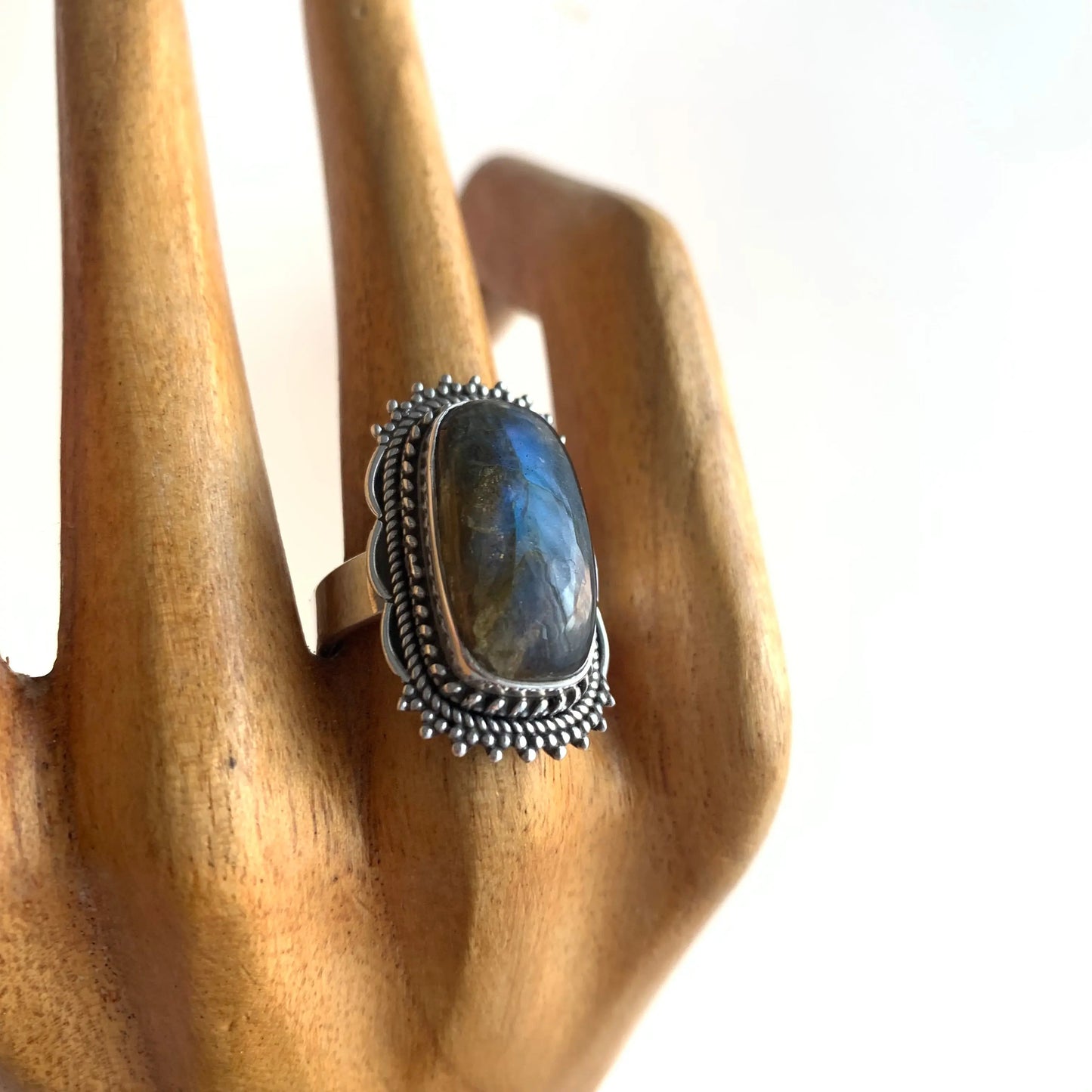 Aurora - Bague en Labradorite Argent 925 - Protection et Élégance Naturelle byartmexbijoux