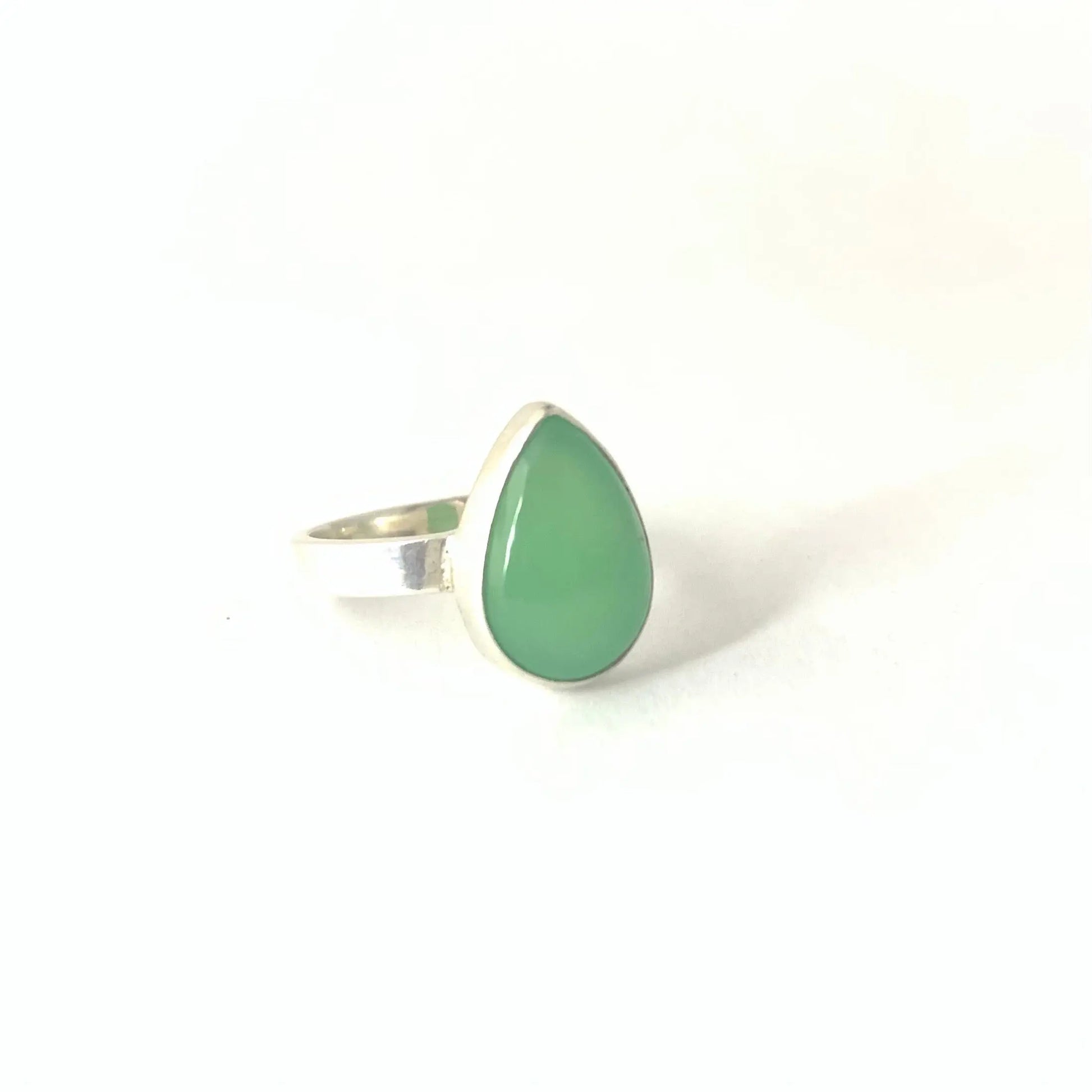 Bague chrysoprase et argent 925 byartmexbijoux