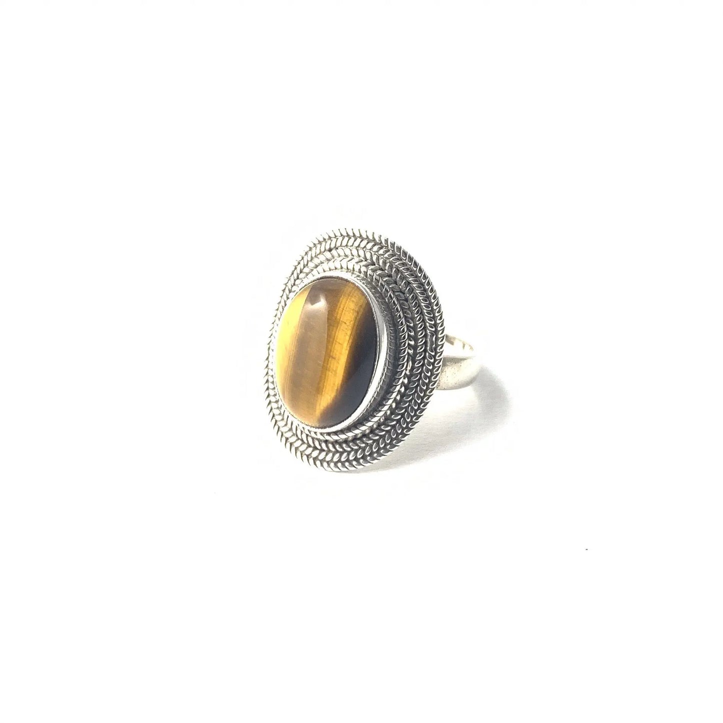 Bague en œil de tigre byartmexbijoux