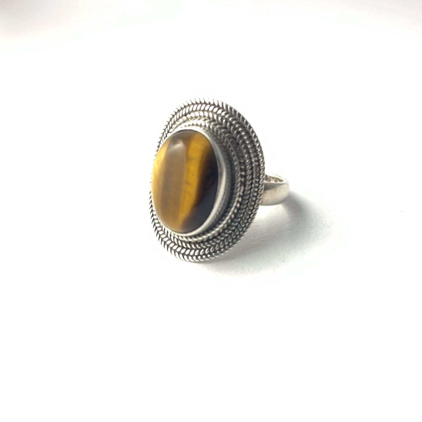 Bague en œil de tigre byartmexbijoux