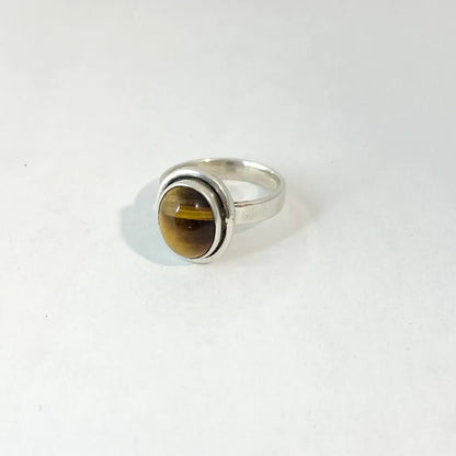 Bague œil de tigre et argent 925 byartmexbijoux