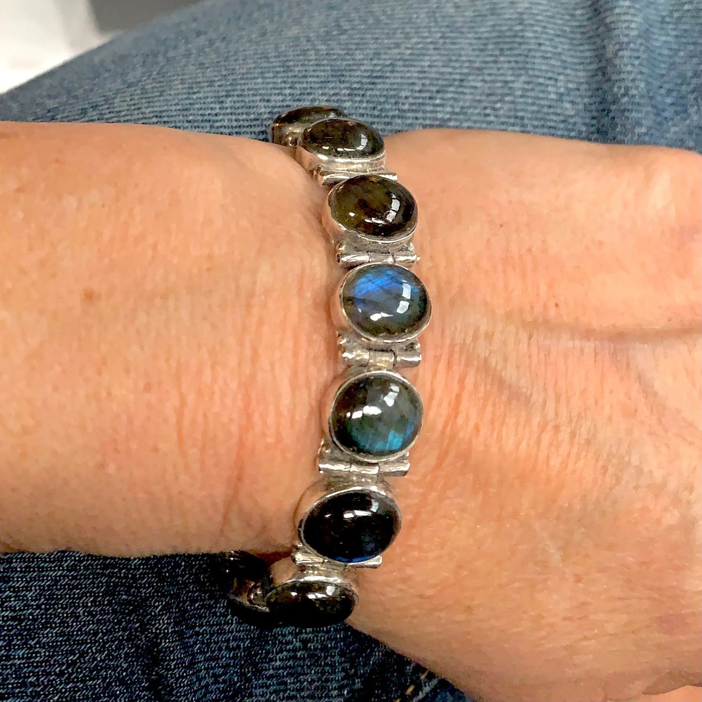 Bracelet en Labradorite et Argent - Bijou de Protection et de Transformation