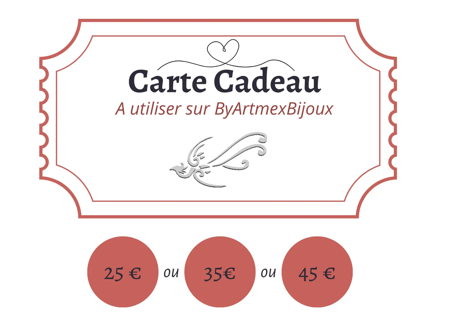 Carte cadeau ByArtmexBijoux byartmexbijoux