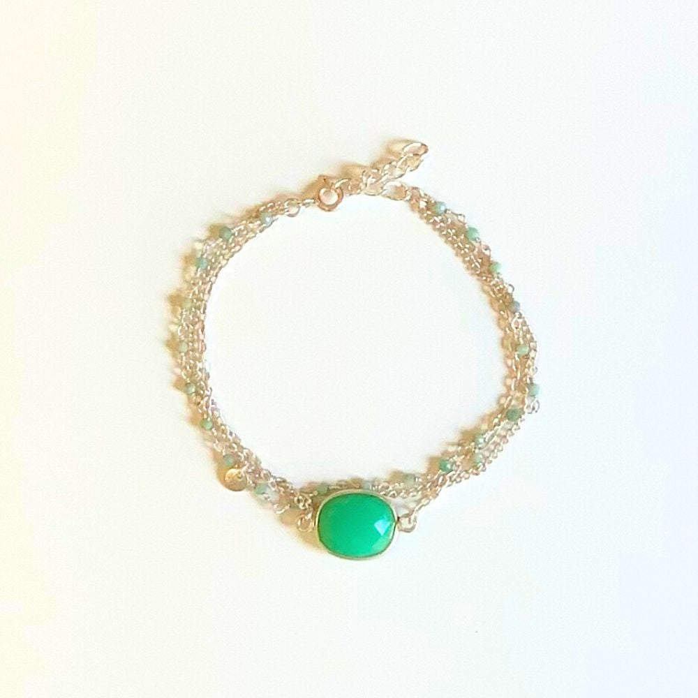 Bracelet en Pierres Naturelles et Argent 925 - Carina - Harmonie et équilibre - Byartmexbijoux