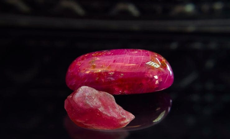Rubellite sur fond noir - byartmexbijoux