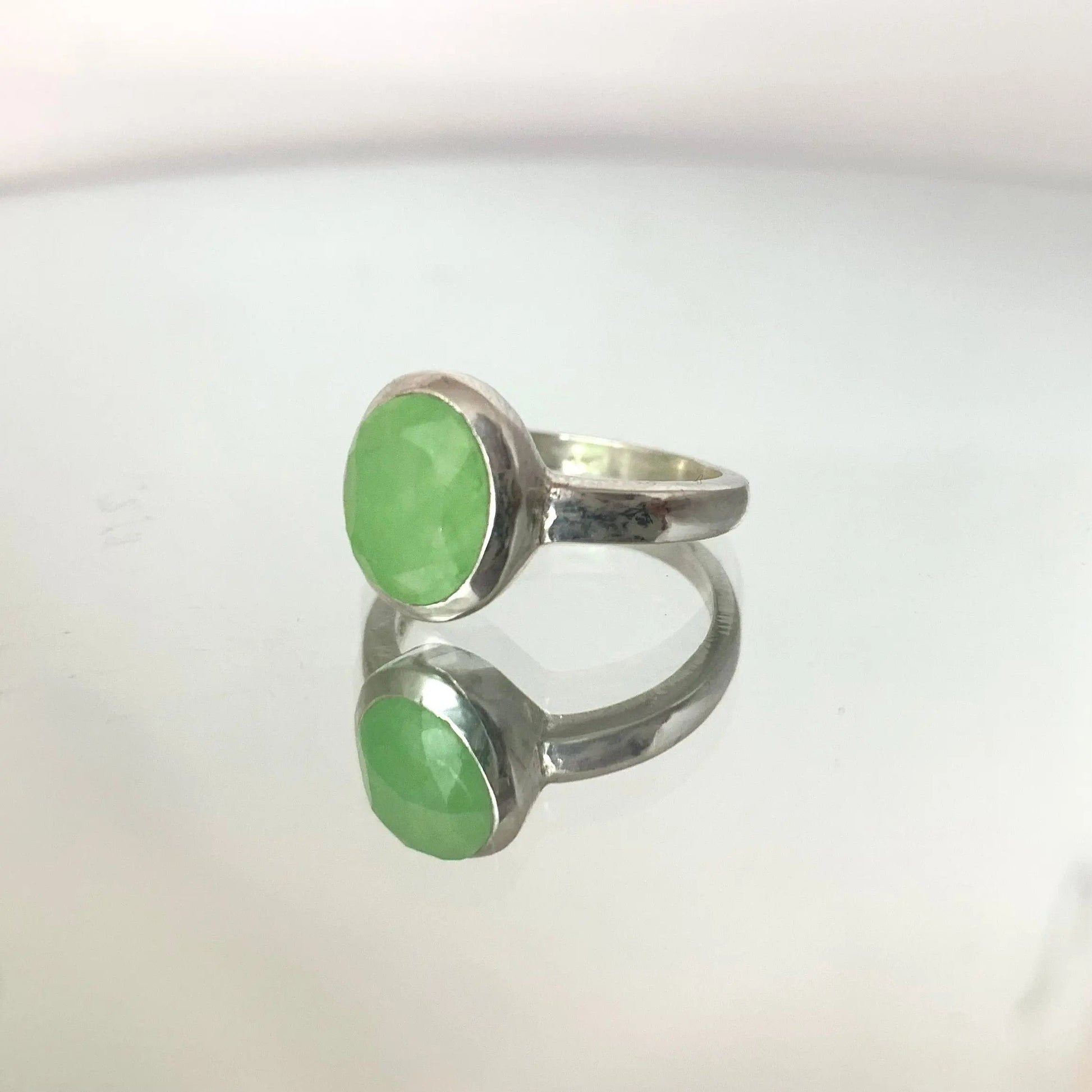 Bague en Jade impérial et argent 925 - byartmexbijoux