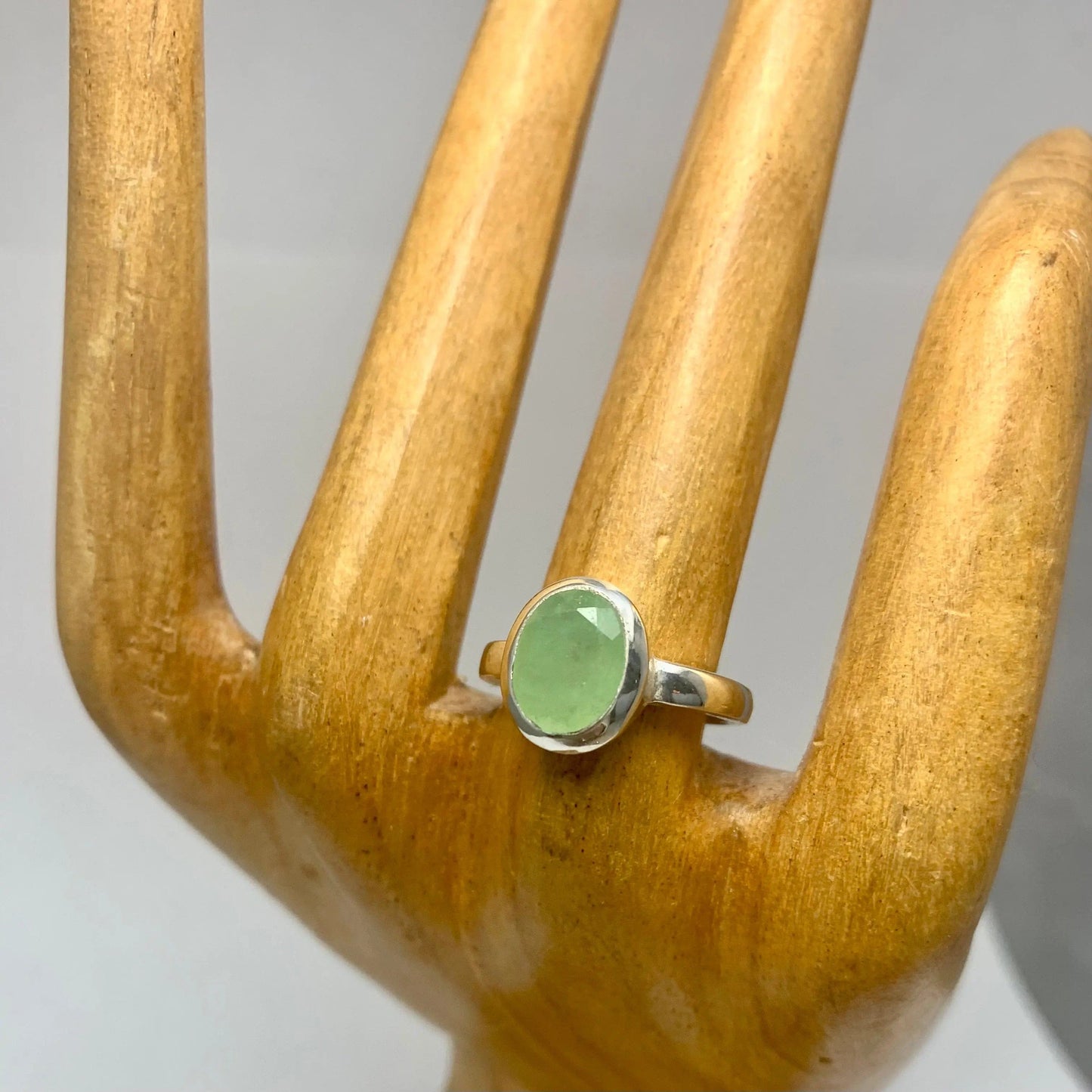 Bague en Jade impérial et argent 925 - byartmexbijoux