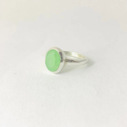 Bague en Jade impérial et argent 925 - byartmexbijoux