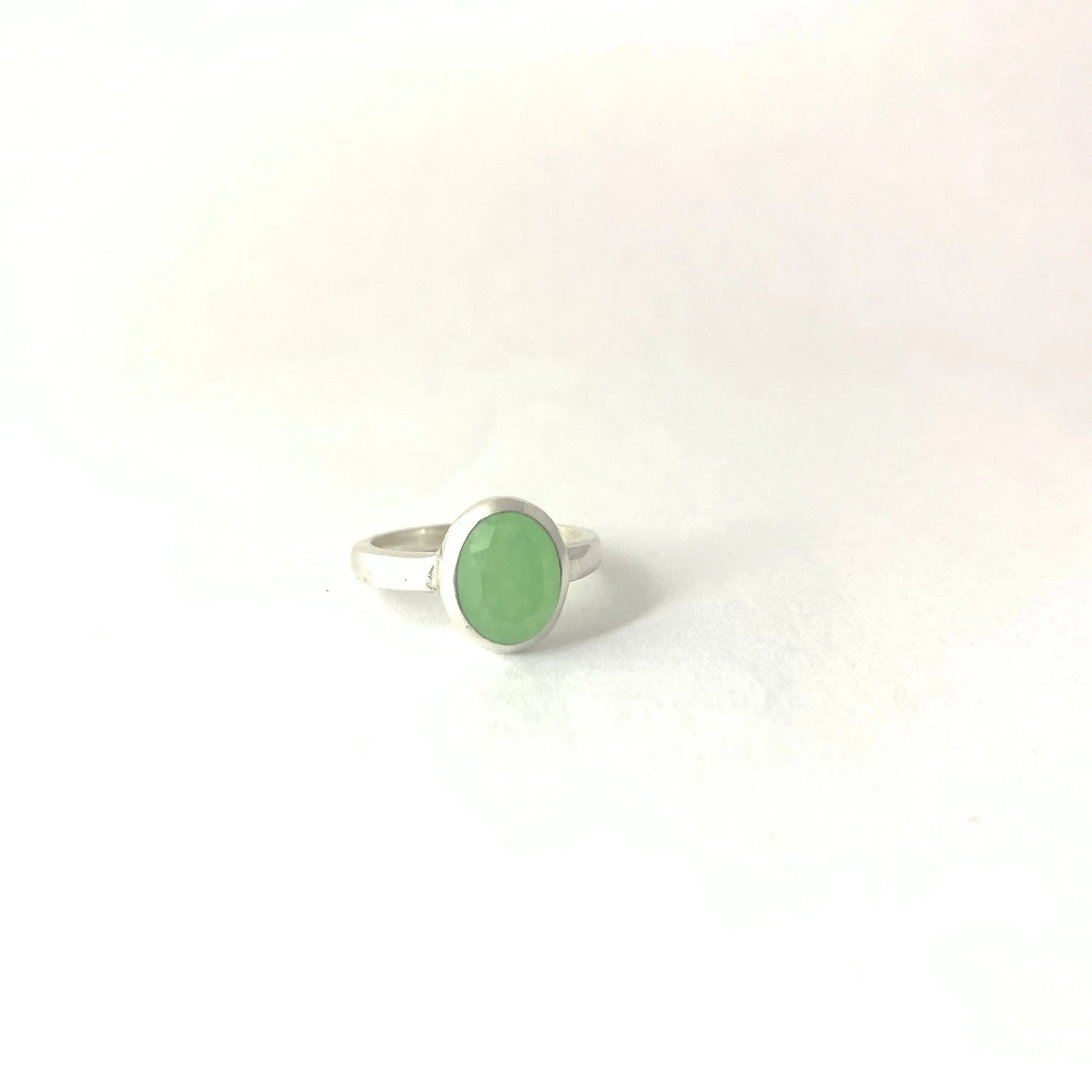 Bague en Jade impérial et argent 925 - byartmexbijoux