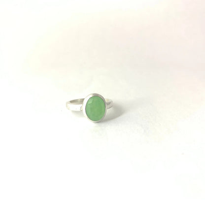 Bague en Jade impérial et argent 925 - byartmexbijoux
