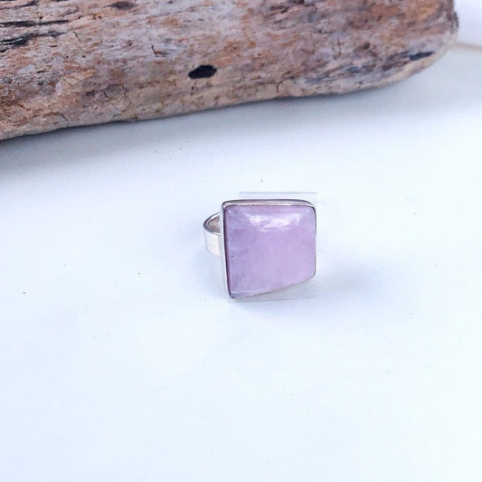 Bague en Kunzite Naturelle - Argent 925 - Byartmexbijoux - L'Empathe -