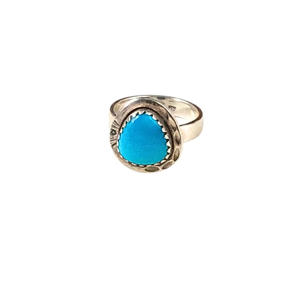 Bague en Turquoise d'Arizona et Argent 925 - Navajo - Protection 57
