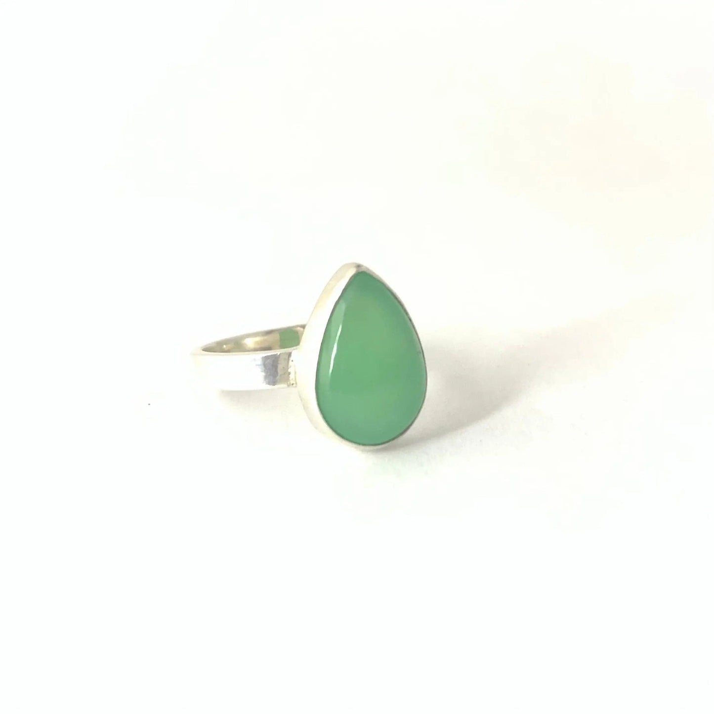 Bague " Harmonie " Chrysoprase et Argent 925 - Byartmexbijoux