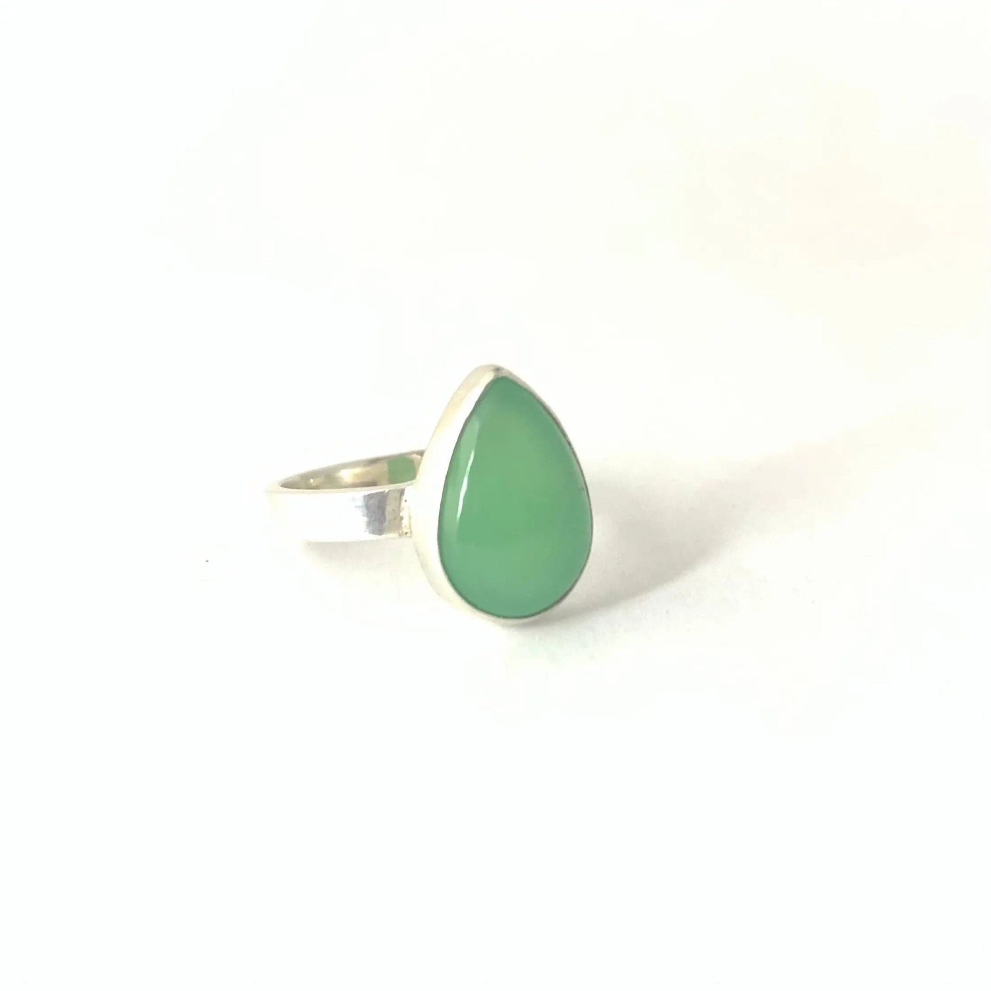 Bague " Harmonie " Chrysoprase et Argent 925 - Byartmexbijoux