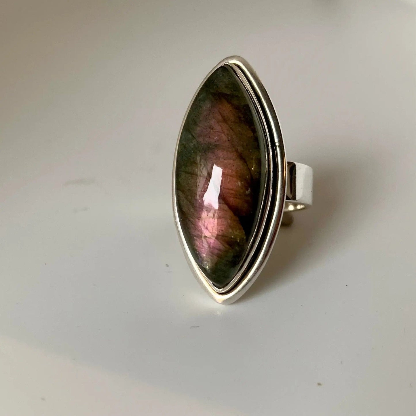 Bague Labradorite et Argent 925 - Protection - 55