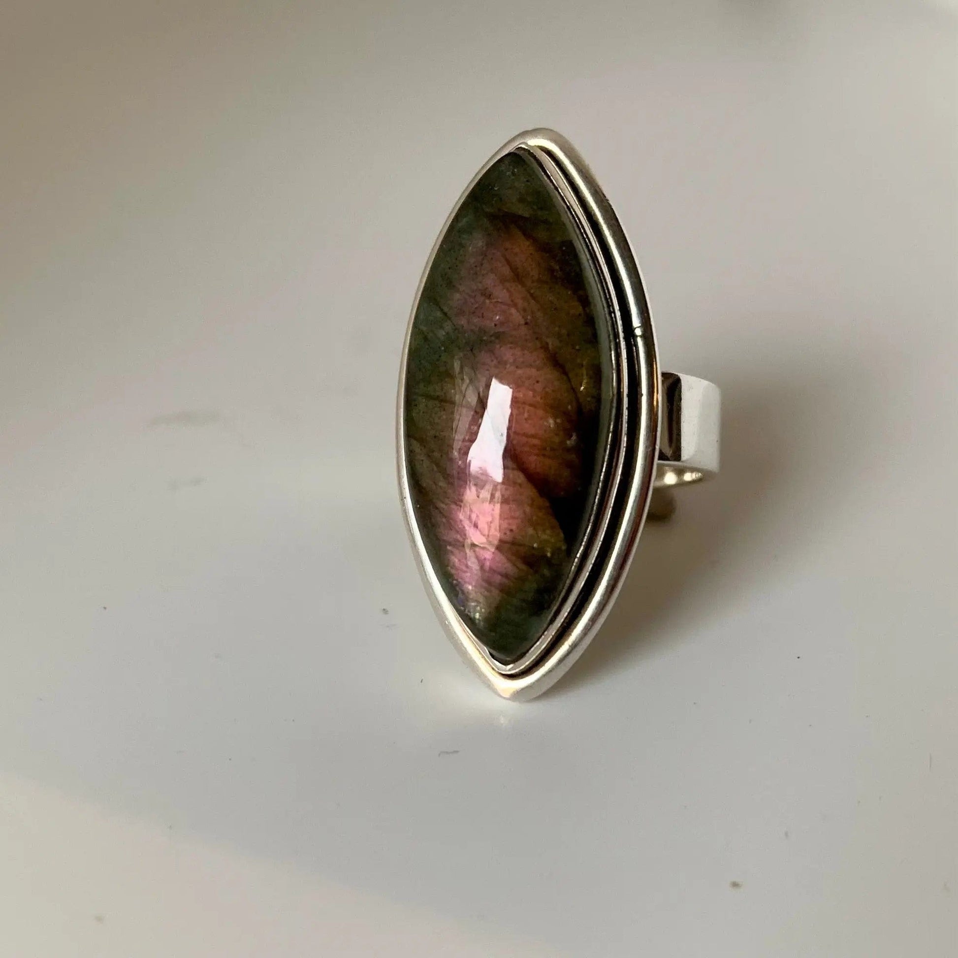 Bague Labradorite et Argent 925 - Protection - 55