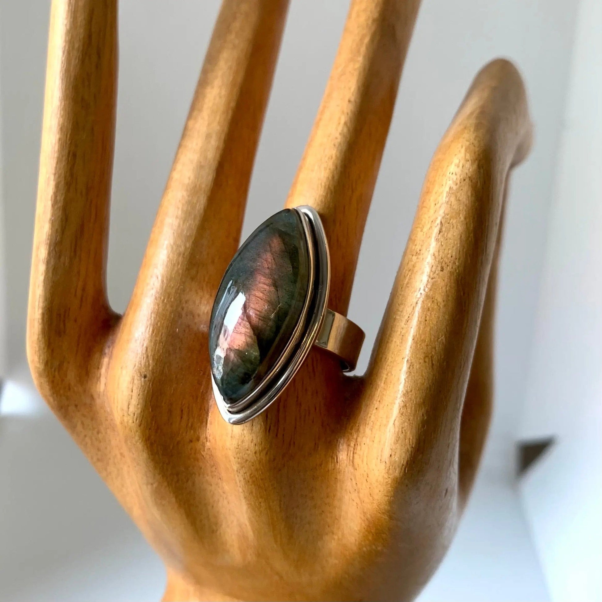 Bague Labradorite et Argent 925 - Protection - 55