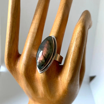 Bague Labradorite et Argent 925 - Protection - 55