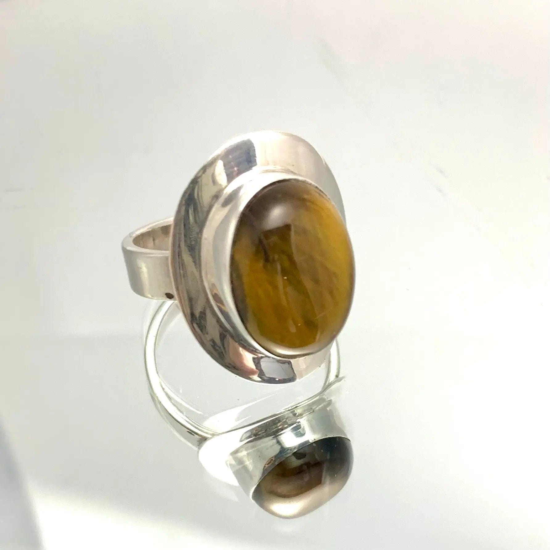 Bague œil de tigre et argent925 - byartmexbijoux