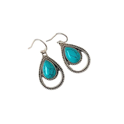Boucles d'oreilles en Turquoise et Argent 925 -Byartmexbijoux