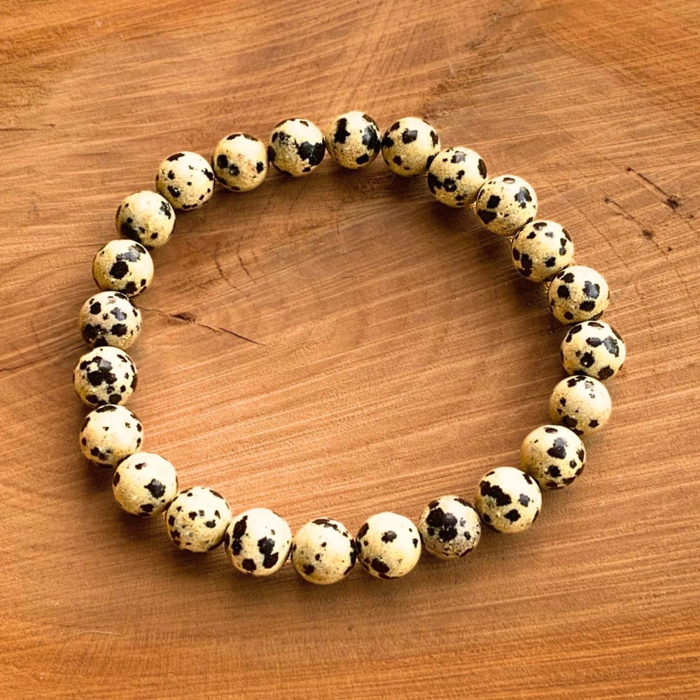 Braceler Homme Jaspe Dalmatien 8 mm - Equilibre émotionnel