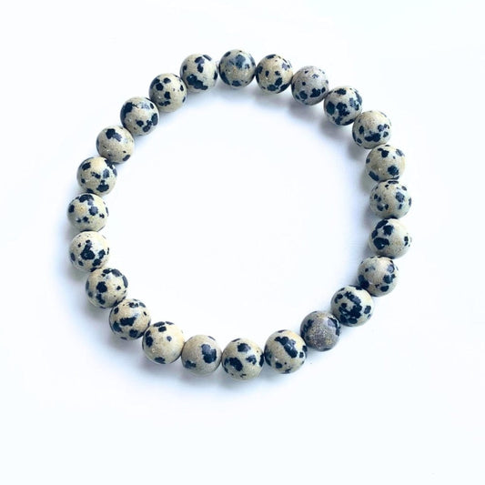Braceler Homme Jaspe Dalmatien 8 mm - Equilibre émotionnel