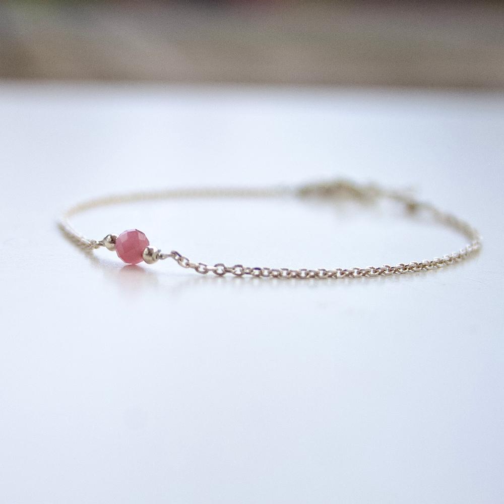 Bracelet Bella en Tourmaline Rose | Bijoux en Argent Authentiques, Byartmexbijoux