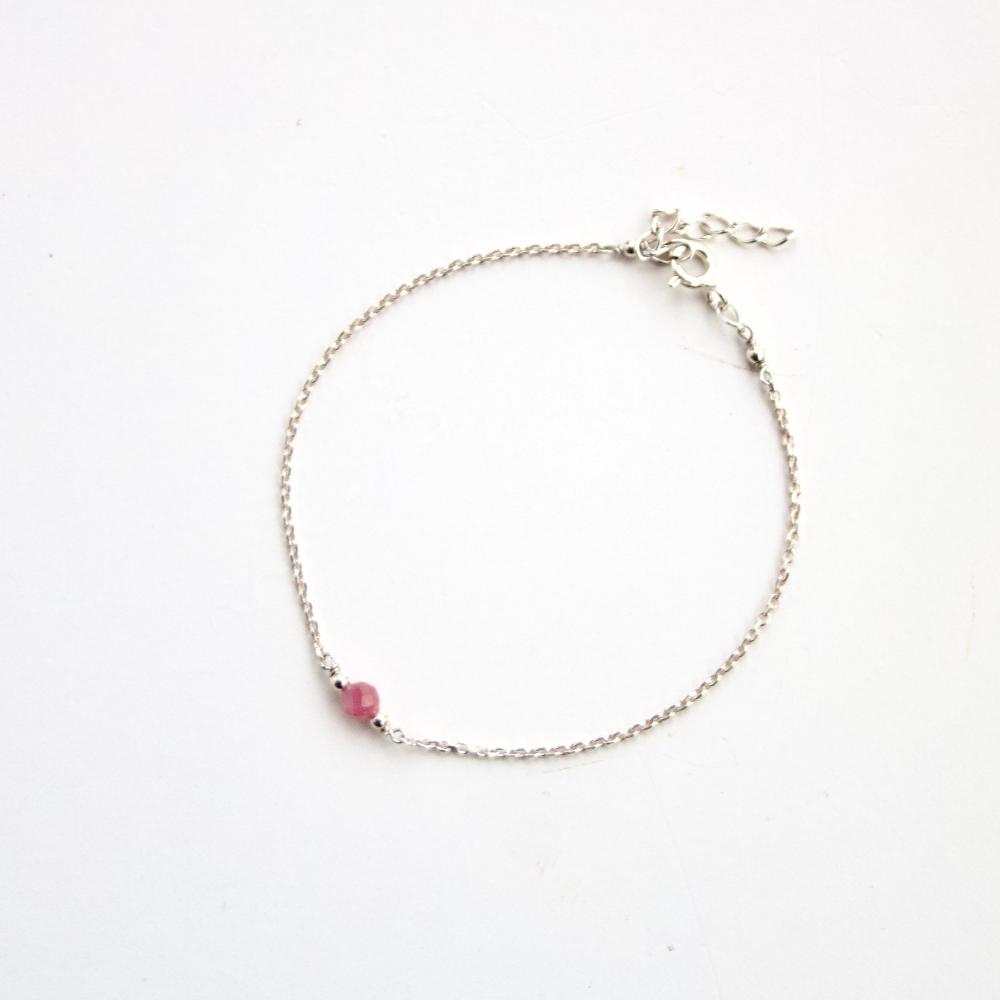 Bracelet Bella en Tourmaline Rose | Bijoux en Argent Authentiques, Byartmexbijoux