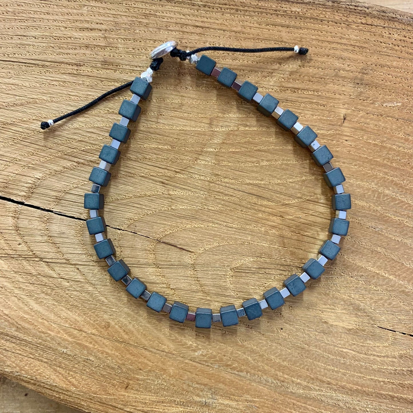 Bracelet en Hématite et Argent - Équilibre et Protection - Byartmexbijoux