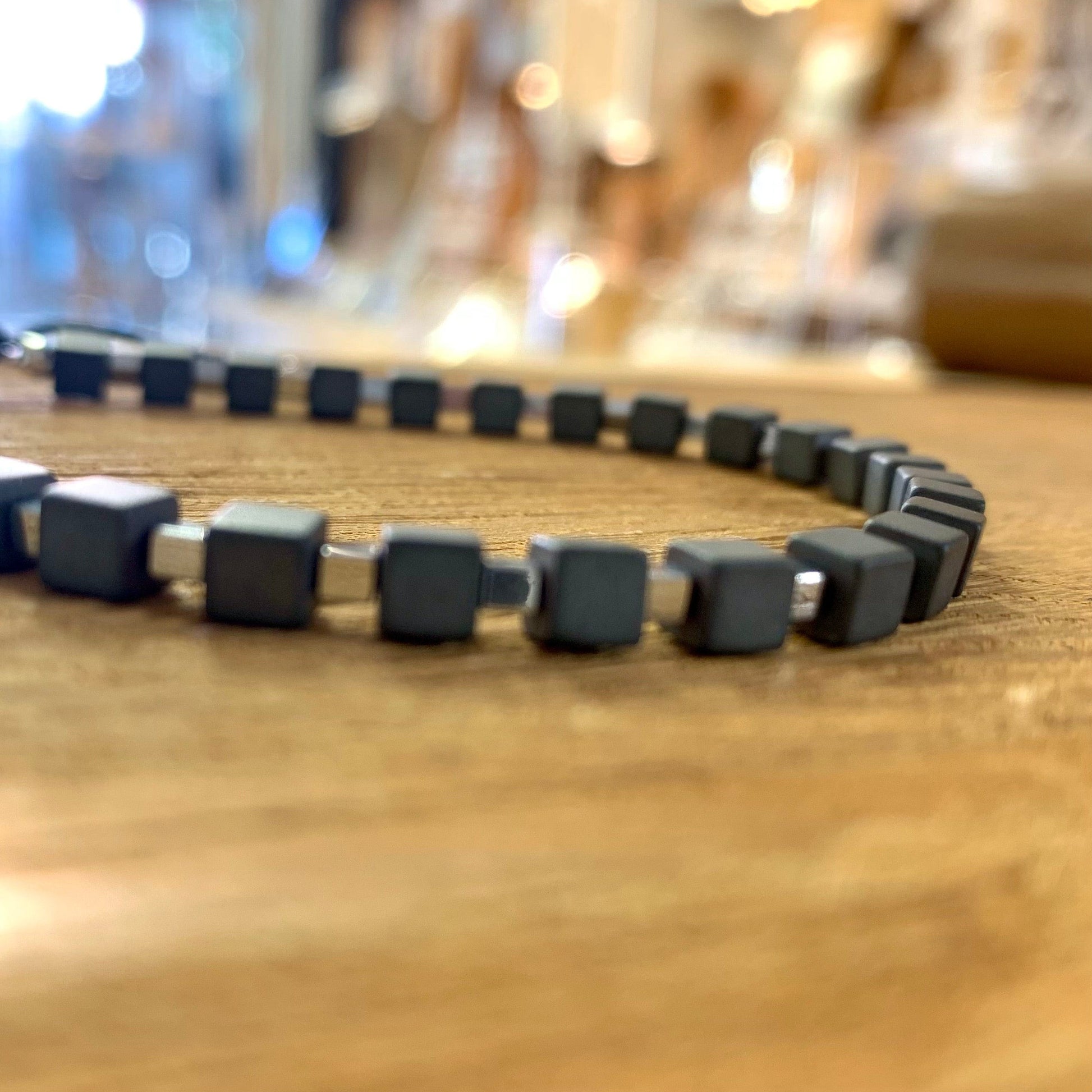 Bracelet en Hématite et Argent - Équilibre et Protection - Byartmexbijoux
