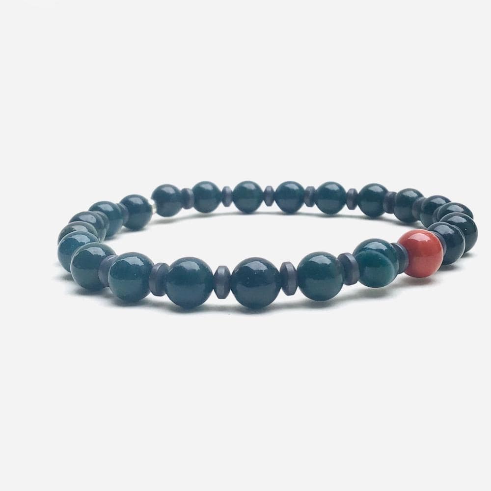  Bracelet en Jaspe Sanguin et Rouge - Force et Vitalité - Byartmexbijoux