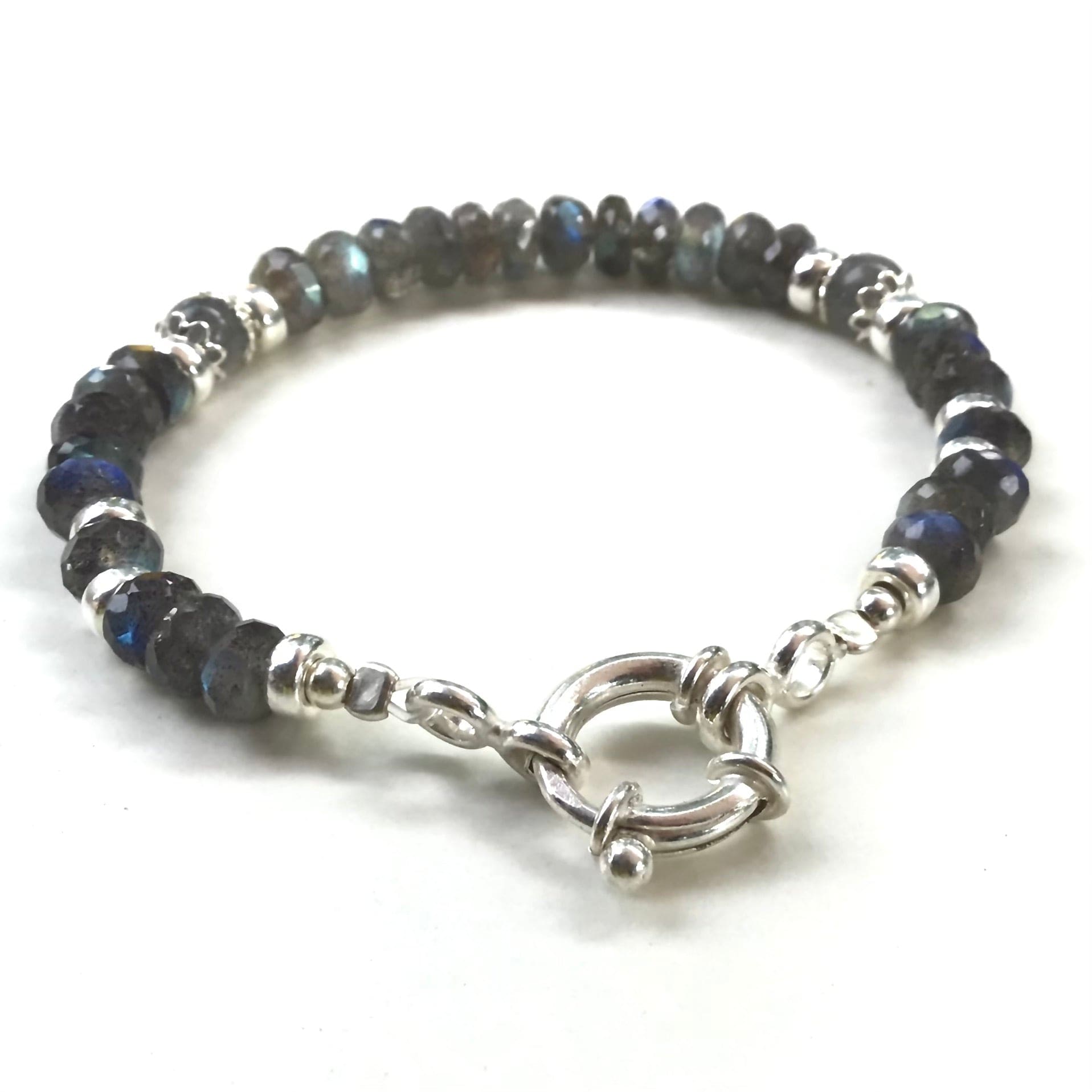 Bracelet en labradorite et argent 925 – Protection et élégance naturelle