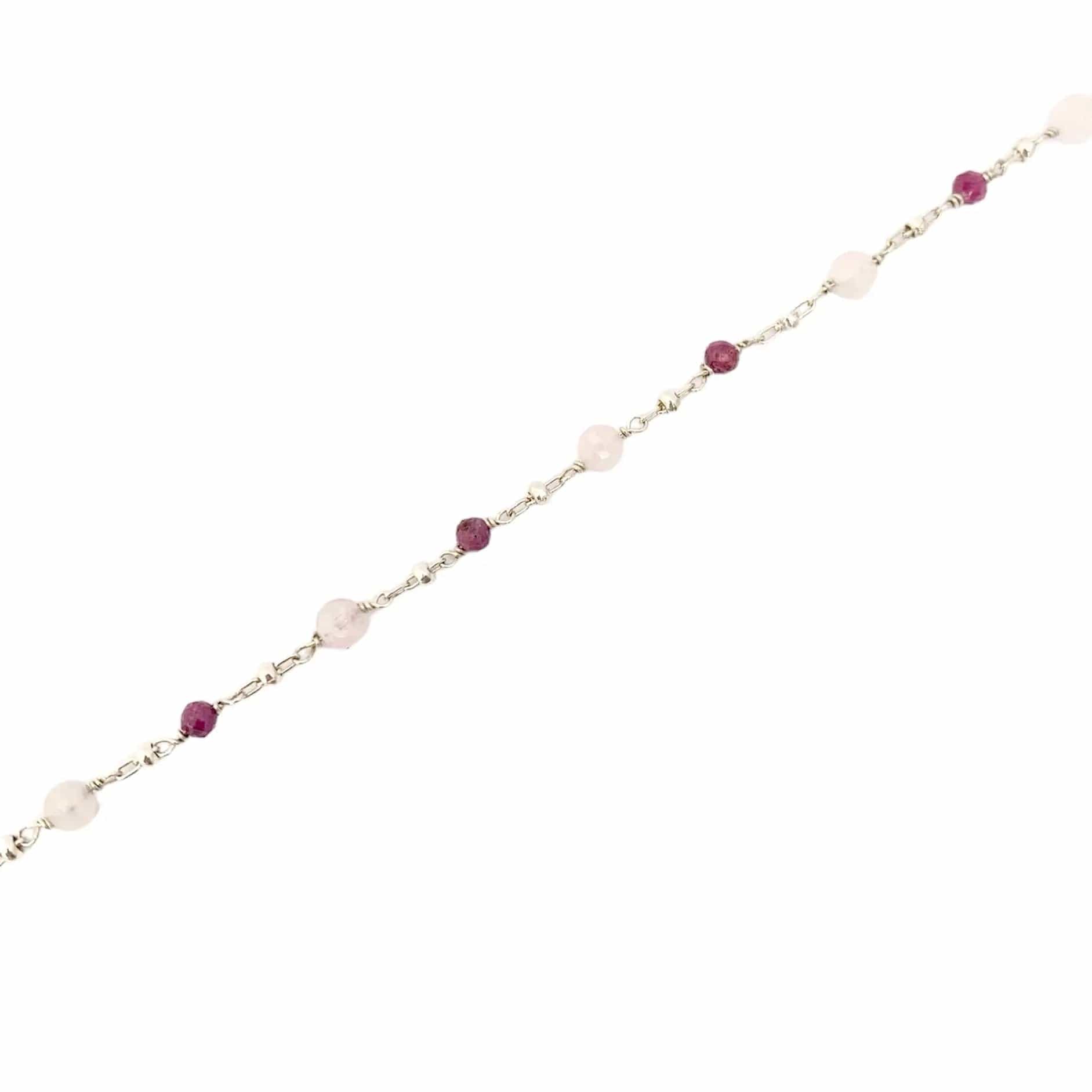 Bracelet en Morganite et Argent – Élégance Naturelle et Énergie Positive - Byartmexbijoux