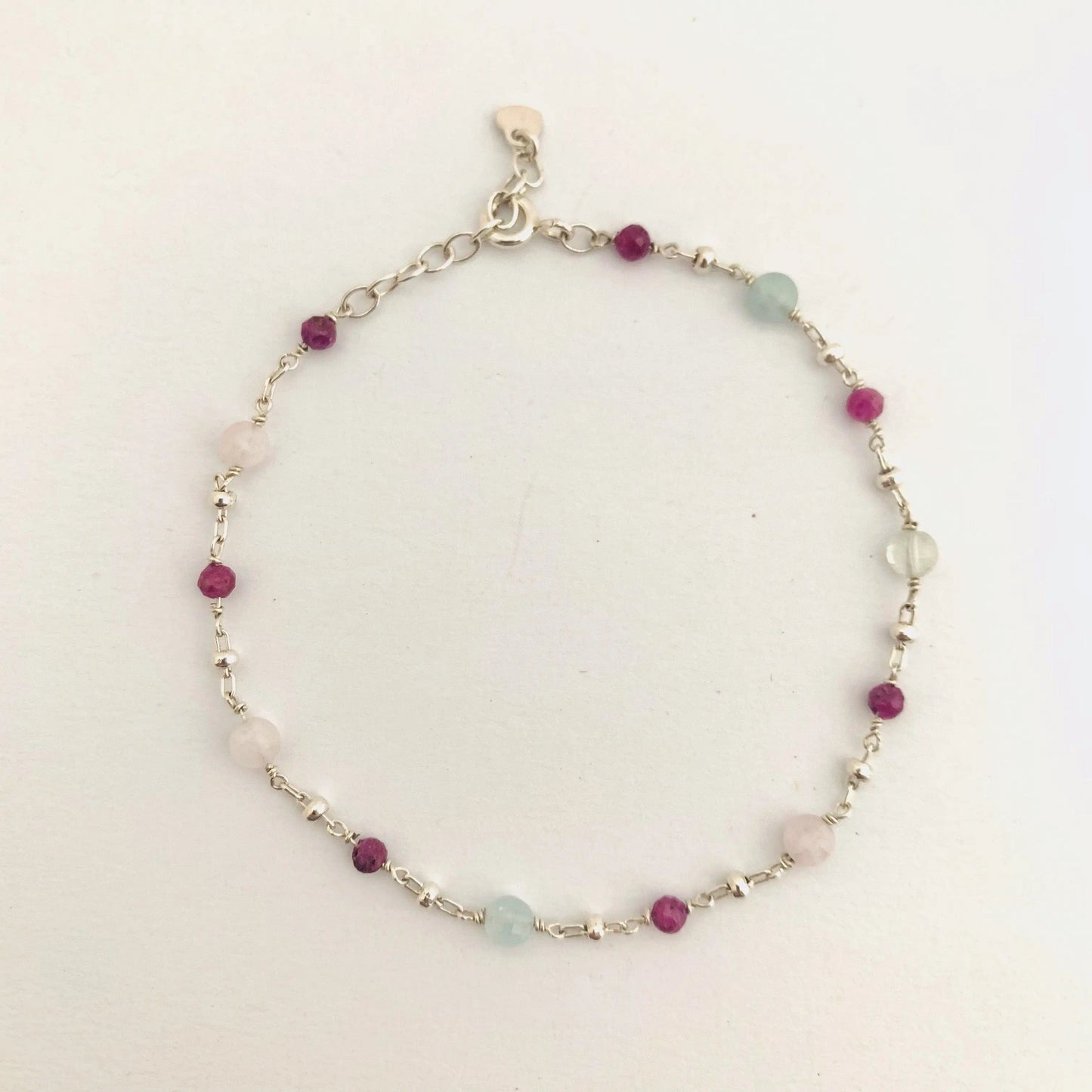 Bracelet en Morganite et Argent – Élégance Naturelle et Énergie Positive - Byartmexbijoux