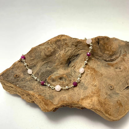 Bracelet en Morganite et Argent – Élégance Naturelle et Énergie Positive - Byartmexbijoux