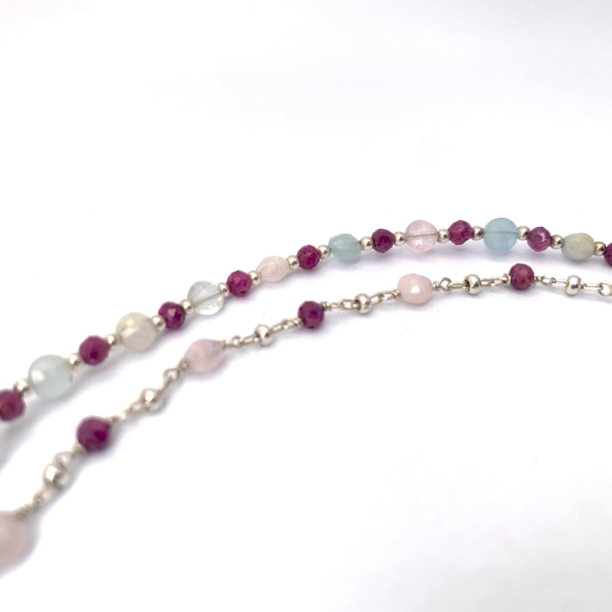 Bracelet en Morganite et Argent – Élégance Naturelle et Énergie Positive - Byartmexbijoux