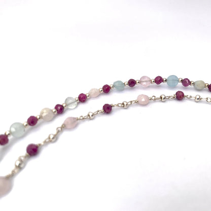 Bracelet en Morganite et Argent – Élégance Naturelle et Énergie Positive - Byartmexbijoux