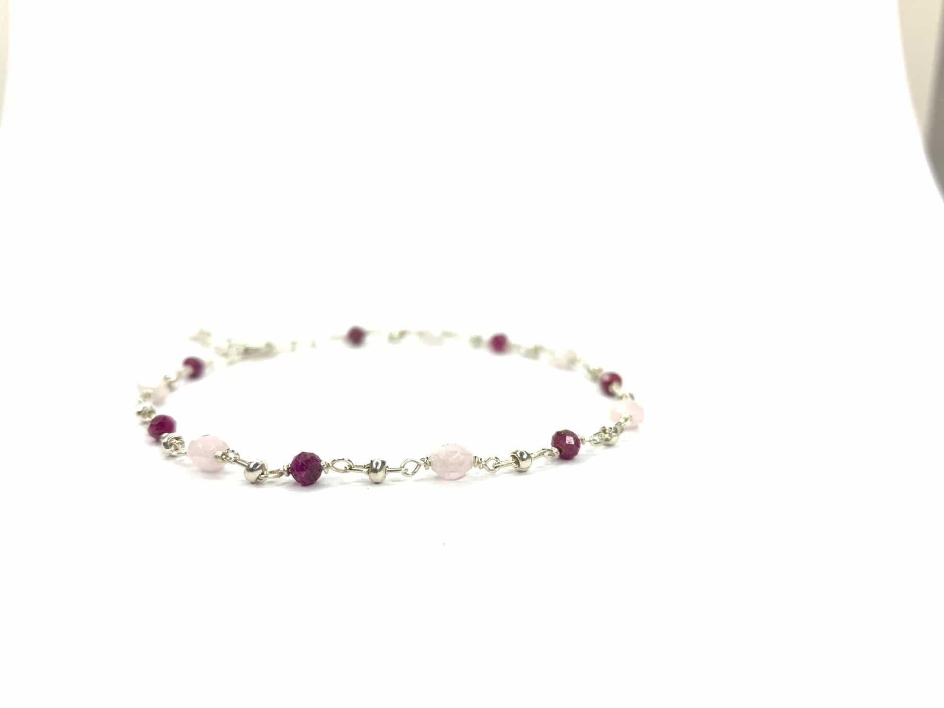 Bracelet en Morganite et Argent – Élégance Naturelle et Énergie Positive - Byartmexbijoux