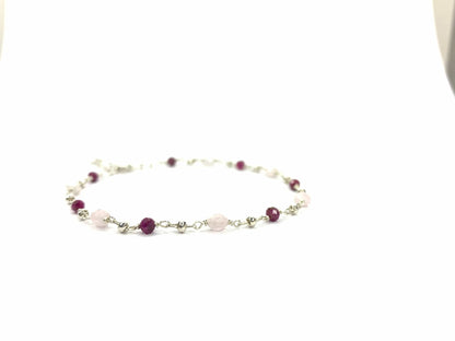 Bracelet en Morganite et Argent – Élégance Naturelle et Énergie Positive - Byartmexbijoux