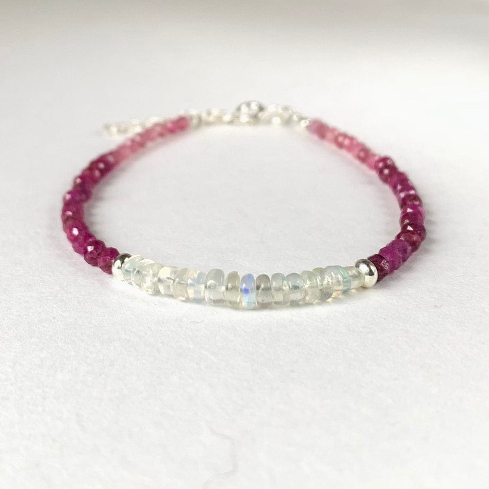 Bracelet en Opale Welo, Tourmaline Rose & Rubylite | Bijoux en Argent Authentiques, Byartmexbijoux